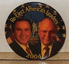 Re Elect George Bush Cheney Campaign Button Presidential Political Memor... - $24.26