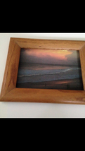 Sunrise on the water print framed 7&quot; x 9&quot; - £39.97 GBP