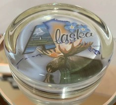 Cape Shore Alaska Moise Forget Me Not Glass Paperweight - £7.90 GBP