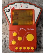 Techno Source 2004 Bicycle 3 in 1 Poker Handheld Electronic Game, TESTED - £5.48 GBP