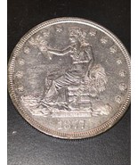 1877 S SILVER UNITED STATES TRADE $1 DOLLAR CHOICE AU COIN - £704.03 GBP