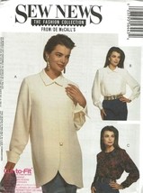 McCall&#39;s Sewing Pattern 5644 Misses Blouses Size 10-14 - £7.17 GBP