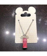 Disney Parks telephone booth necklace Dr. Who Red Phone Booth - £23.36 GBP