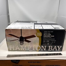 Hampton Bay Cedar Lake 44 in. Indoor/Outdoor Matte Black Damp Rated Ceiling Fan - £59.53 GBP
