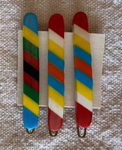 ⭕⭕VTG 3 Hair Barrettes for Women vintage, new, length 5.5 cm, multicolor - $7.92