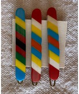 ⭕⭕VTG 3 Hair Barrettes for Women vintage, new, length 5.5 cm, multicolor - $7.92
