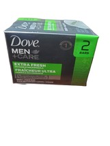 Dove Men&#39;s Extra Fresh Bar Soap - 7.5oz ea - 2 Count Pack - £12.81 GBP
