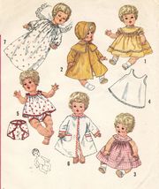Vtg 14&quot; Betsy Wetsy Carrie Cries Tiny Tears Sweetie Pie Doll Clothes Sew Pattern - £11.77 GBP