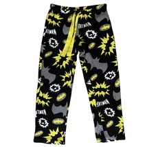 DC Comics Sleepwear Pant Womens M Medium Batman Black &amp; Yellow Fleece Dr... - $8.99