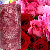 Peony Rose Scented Palm Wax Pillar Candle Hand Poured - £19.98 GBP+
