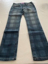 GIRL&#39;S OLD NAVY SKINNY, PLAID, STRETCH JEANS SIZE 8 R NWT - $15.03