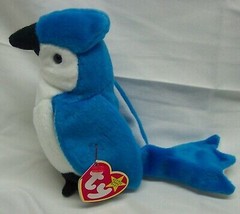 Errors Ty Beanie Babies Rocket Blue Jay Bird 5&quot; Bean Bag Stuffed Animal Fareham - £411.50 GBP