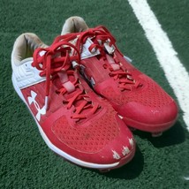 Under Armour Men&#39;s Shoes Red Sz 10 UA Yard Low ST Baseball Cleats 302171... - $15.85