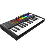 Midi Keyboard Controller 25 Key Usb Midi Keyboard With 8 Backlit Drum Pa... - $111.97