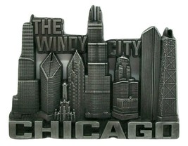 Chicago The Windy City Skyline Metal Fridge Magnet - £6.77 GBP