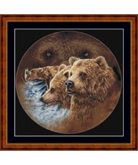 THREE BROWN BEARS - pdf x stitch chart Original Artwork © Steven Michael... - $12.00