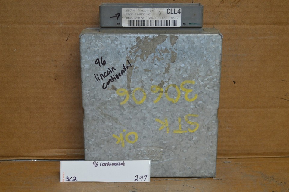 1996 Lincoln Continental Engine Control Unit ECU F50F12A650AE Module 247... - $45.07