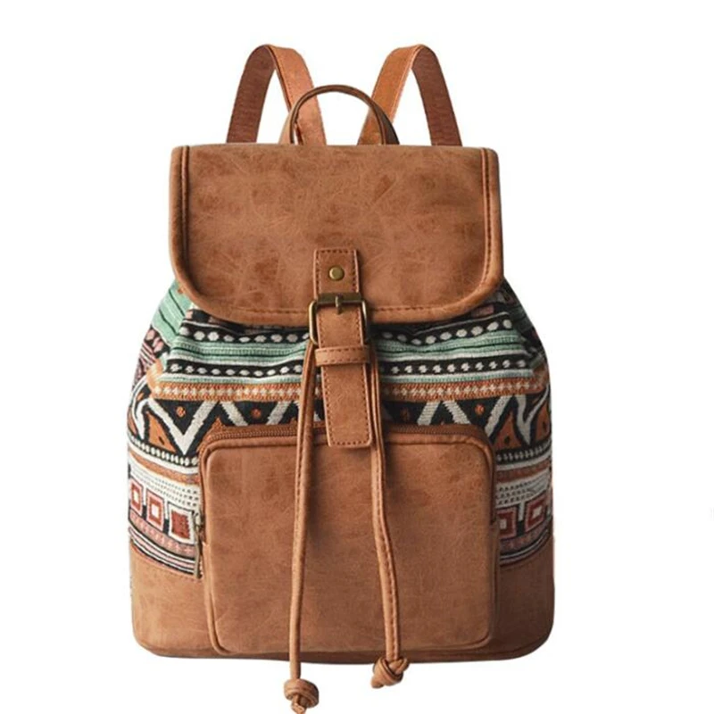New Women Printing Backpack Canvas School Bags For Teenagers Shoulder Bag Travel - £38.15 GBP