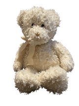 Ty Kids White Polyester Curly Fur Plush Teddy Bear Stuffed Toy - $14.03