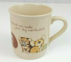 Vintage 1983 Hallmark Mug Mates A Friend Can Make Your Day Worthwhile Coffee Cup - £7.61 GBP