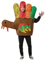 THANKSGIVING HOLIDAY TURKEY HAND DRAWING COSTUME Tunic One Size Fits Mos... - £39.00 GBP