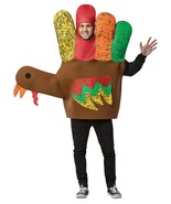THANKSGIVING HOLIDAY TURKEY HAND DRAWING COSTUME Tunic One Size Fits Mos... - £38.20 GBP