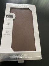Platinum Leather Folio iPhone 12 Pro Max (Brown) - Genuine, 360° Protection - £11.80 GBP