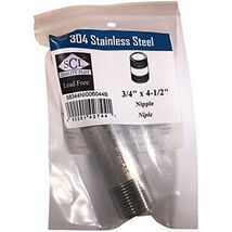 NIPPLE SS 3/4&quot;X4.5&quot; - $30.75 CAD