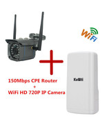 CPE Wireless WIFI Router WIFI Repeater And WiFi HD 720P IP Camera Waterp... - $1,809.81 MXN
