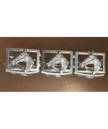 VINTAGE EQUESTRIAN 925 STERLING SILVER 3 HORSES  BROOSH SKY - $951.76 MXN