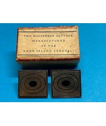 1885-1903, US ARMY MARKSMAN&#39;S BUTTONS, 2nd PATTERN, 2 BUTTONS + ORIGINAL... - $125.00