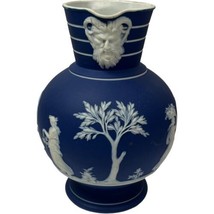 Antique Victorian 1879 Wedgwood England Cobalt Blue Jasperware Doric Jug... - £328.95 GBP