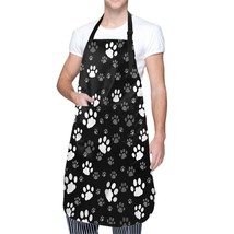 Dog Paw Grooming Apron With Pockets Waterproof Funny Animal Aprons For Men Women - £25.75 GBP