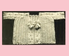 Infant&#39;s Crocheted Saque 2 Vintage Crochet Pattern for Baby Sweater PDF ... - $2.50