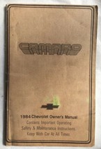Chevy 1984 Camaro Original Owners Operators Manual Chevrolet - $29.65