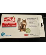 Nature’s Miracle Odor Control Litter Box Liners JUMBO 27 Liners Fresh Scent - £22.31 GBP