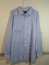 Wilkes &amp; Riley Shirt Mens 19 X36/37 Blue Dress Shirt Button Up Long Sleeve - $19.80
