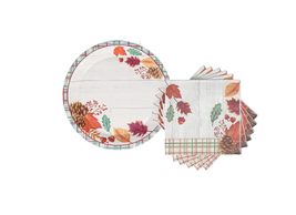 Harvest Thanksgiving Paper Plates and Napkins Set, 8.75 Inch Plates (32 ... - $24.74 CAD