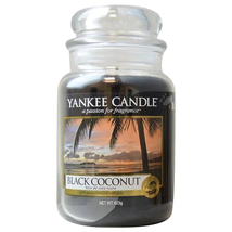 Yankee Candle Black Coconut 22 oz Scent Glass Jar fruit scent, scented tropical - £26.59 GBP