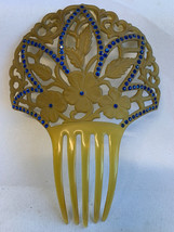 Antique Art Deco Hair Comb Lot Lucite Acrylic Accessory Barrettes Rhinestones - £78.91 GBP