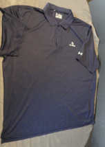 DISCONTINUED UNDER ARMOUR USAF AIR FORCE USAFA BLUE POLO EMBROIDERED SHI... - $23.28