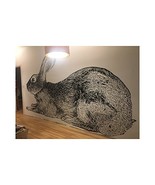 Gigantic Rabbit at Rest Wall Decal - Pen and Ink Style - ... - £335.66 GBP
