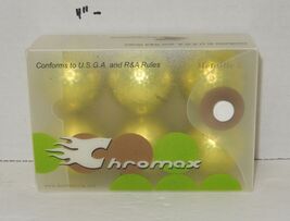 Chromax Metallic Ix Golf Ball Set of 6 Yellow Highly Visible NIP - $29.65