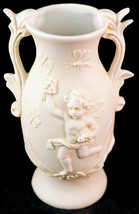 German Bisque Vase Raised Relief of Putto or Cupid Butterflies &amp; More - £20.77 GBP