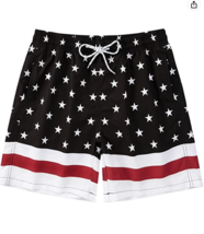 Men&#39;s Swim Trunks Quick Dry Shorts Mesh Lining XL &amp; MEDIUM USA JULY 4TH,... - $24.99