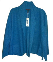 Eileen Fisher Boiled Wool Jacket Pin Medium 10 12 Kimono Nile $278 CardI... - £161.60 GBP