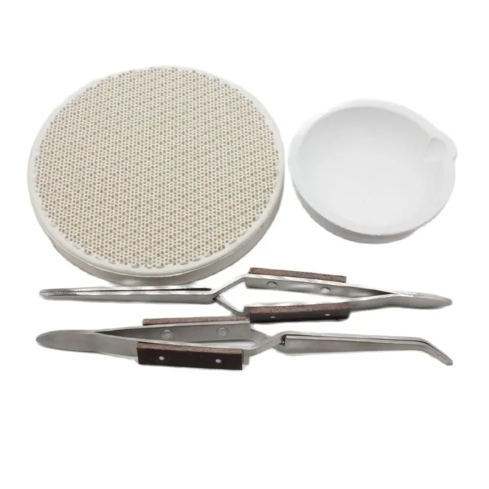 Jewelry Welding Tool Set Honeycomb Soldering d Straight Curved Tip 250g Bowl - £131.88 GBP