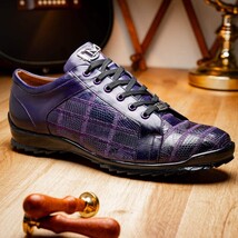 Bari Genuine Lizard Fashion Sneaker Sporty Shoes Purple image 9