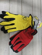 Work Gloves Firm Grip Utility Working Gloves~Size Large SET 2~Brand New image 2