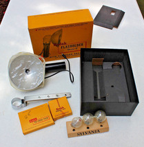 Vintage Kodak Flasholder Model B W/BRACKET Bulbs Binding Tape TRI-CHEM Pack - £15.98 GBP